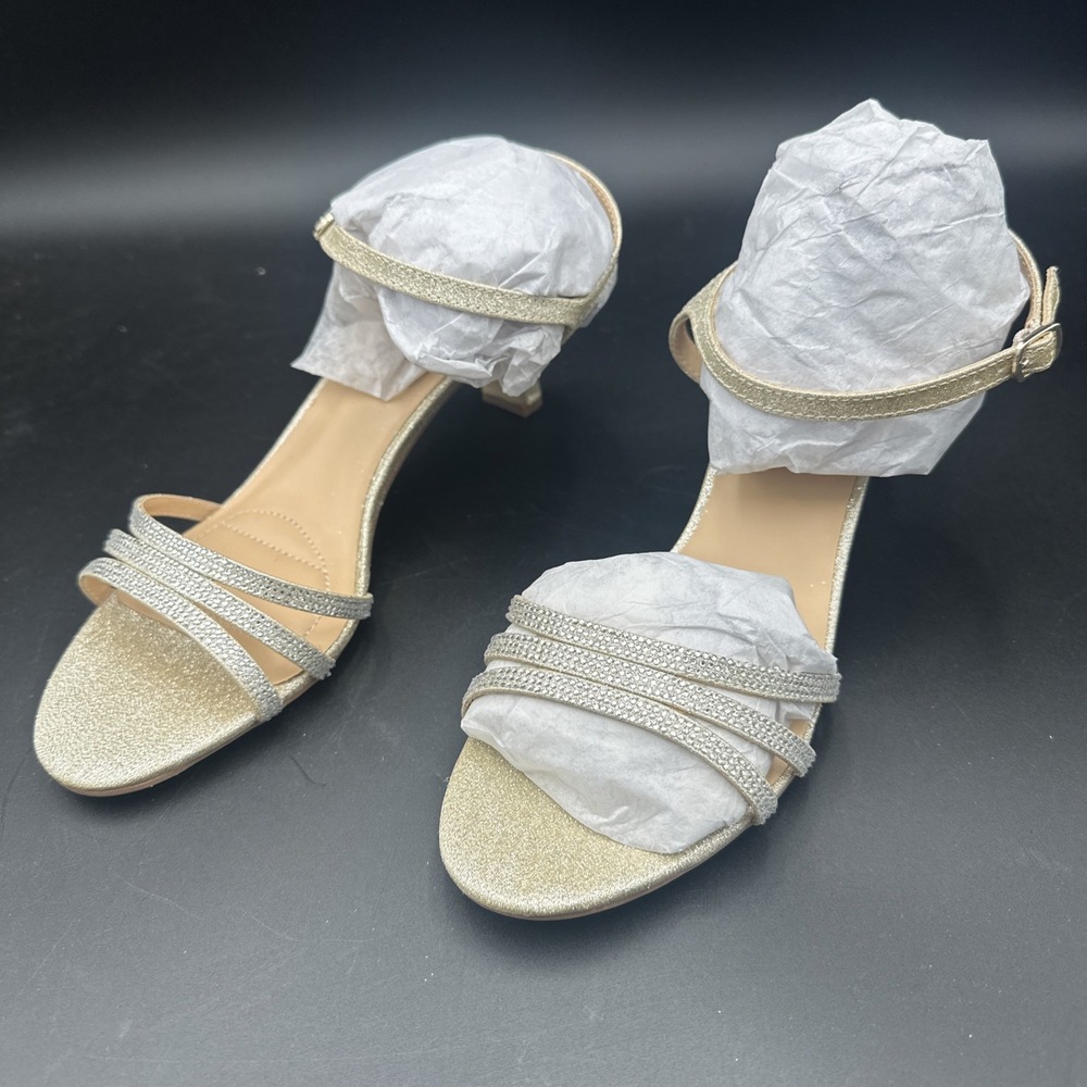Badgley Mischka Light Gold Women's Strappy  Heels Size 10 Kannon Gold